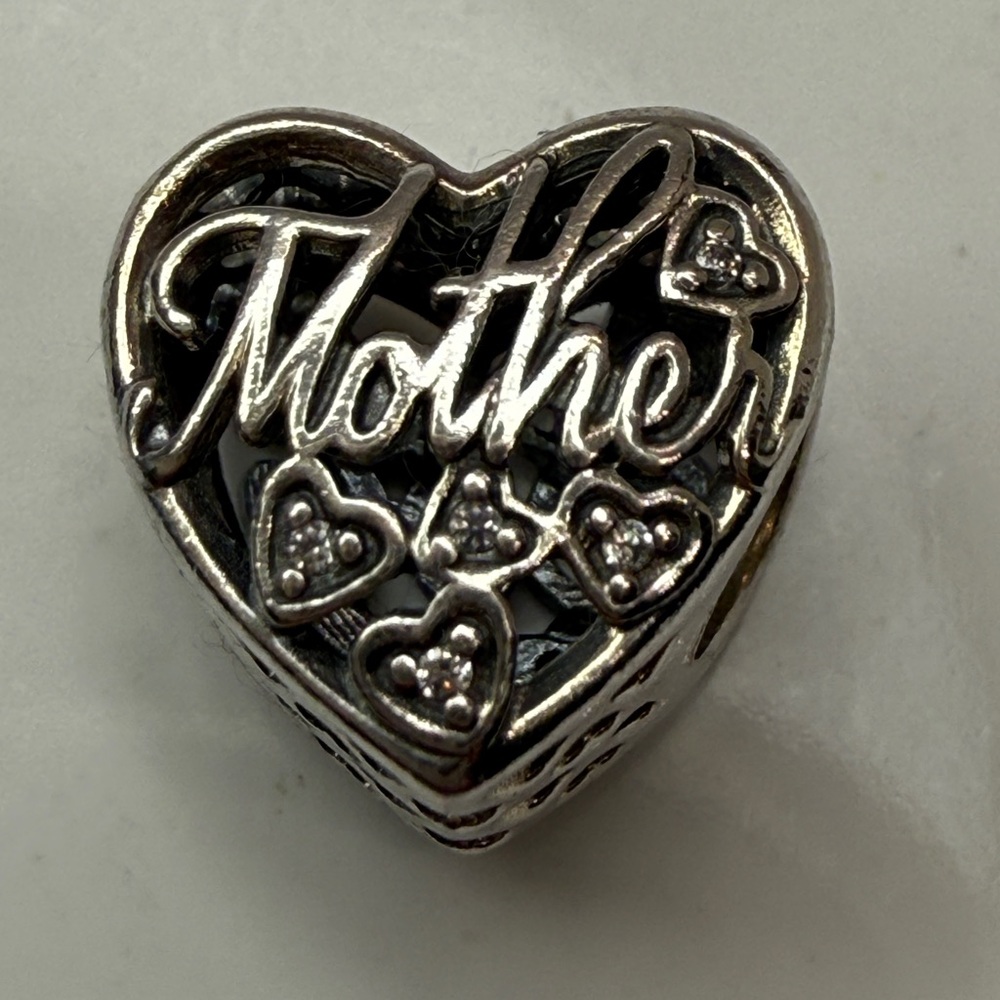 Retired Pandora Mother & Son Heart Charm – S925 ALE